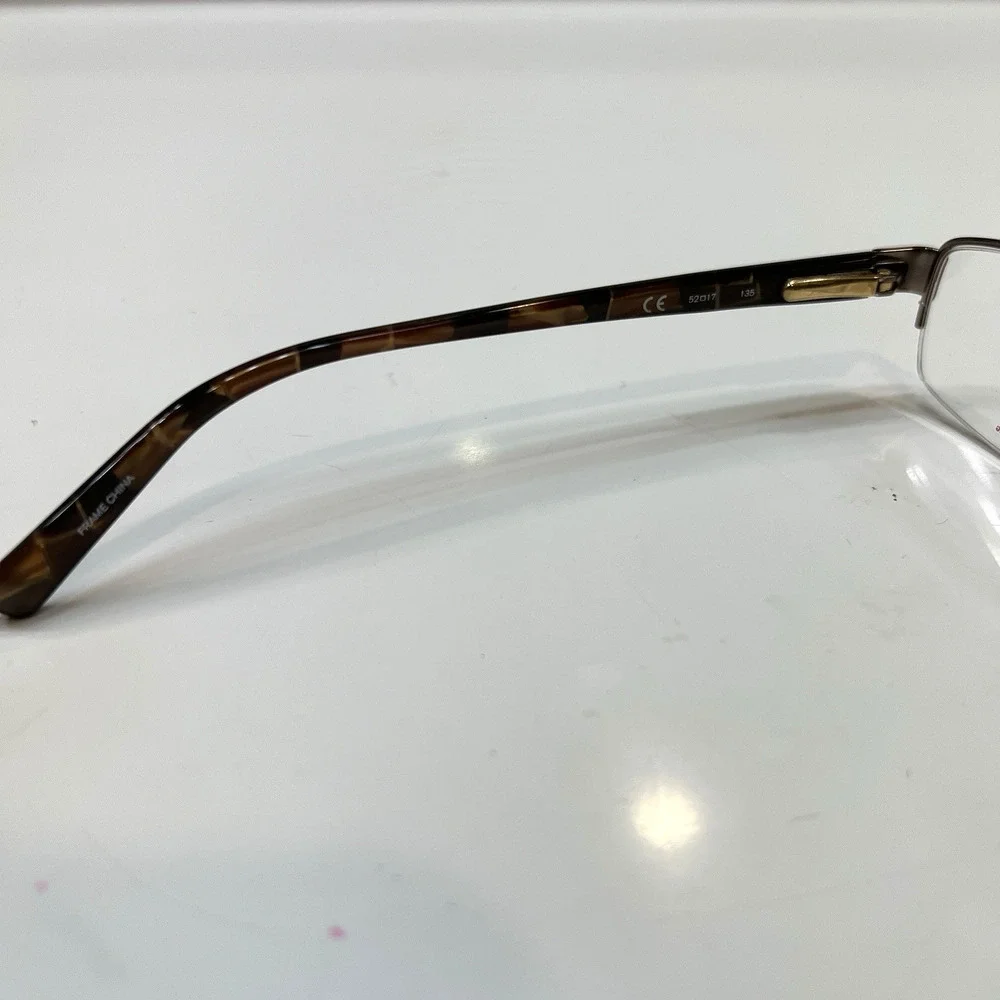 NEW Diane von Furstenberg DVF8032 200 Glossy Bronze Eye Frame 52-17-135 Half Rim